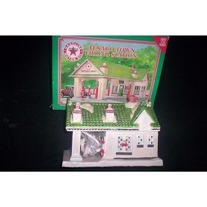 Texaco Town Filling Station 1st In Series 1930s Denver Style Lighted Porcelain G